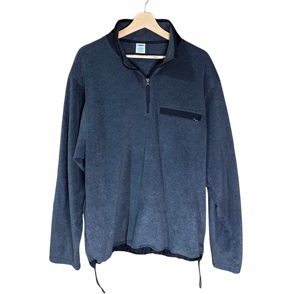 Old Navy: Men's Black‎ Gray 1/4 Zip Up Fleece Pullover Sweatshirt Jacket XL
